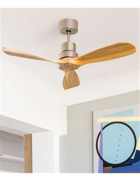 Mini Lantau Nickel Pine Ceiling Fan Faro Remote Control Dc Motor