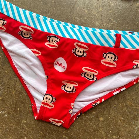 Paul Frank Womens Red And Blue Bikinis And Tankini Sets Depop