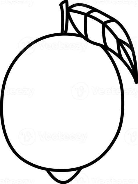 lemon outline hand drawn 20695877 PNG