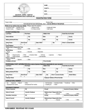 Fillable Online Bjhchs Registration Form I Bjhchsorg Bjhchs Fax