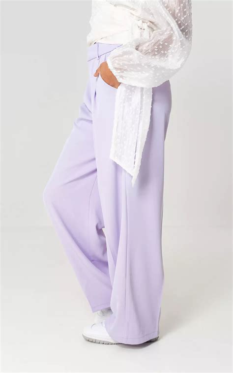 Wide leg pantalon - Lilac | Guts & Gusto | GUTSGUSTO.COM