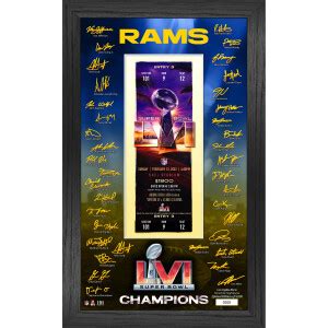 Los Angeles Rams Super Bowl Champions Signature Ticket Frame Shop