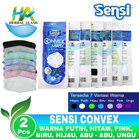 Jual Masker SENSI MASK Convex 4 Ply Earloop Sachet Isi 2 Pcs