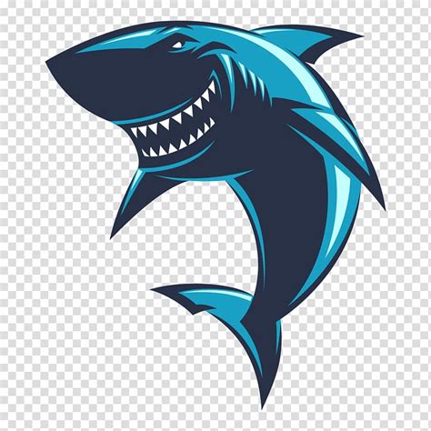 Blue And Gray Shark Illustration Shark Logo Shark Transparent