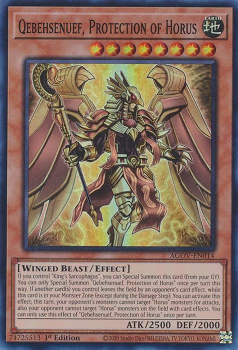 Qebehsenuef Protection Of Horus Age Of Overlord YuGiOh