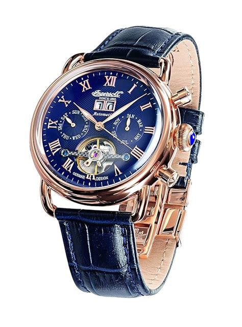 Ingersoll Automatic Men S Automatic Watch With Blue Dial Chronograph