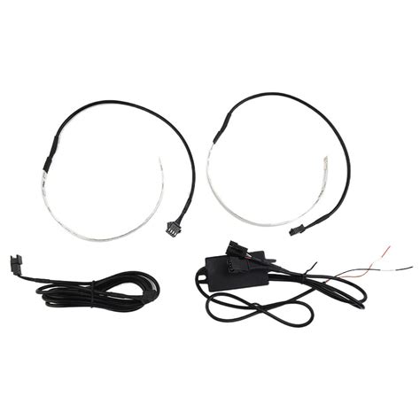 2Pc Set Rgb Led Car Devil Demon Halo Angel Eyes Headlight Len Ring App