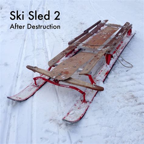 The Ski Sled Sled Skiing Winter Recreation