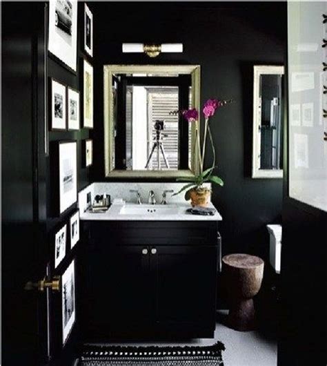 31 Inspiring Black Powder Room Design Ideas With Modern Style Magzhouse