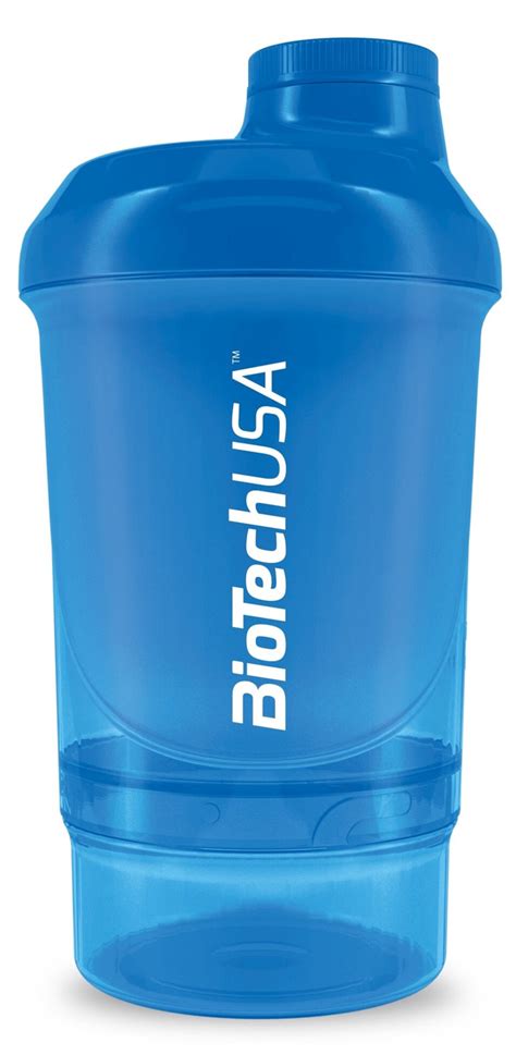 Шейкер BiotechUSA wave + nano 300 мл, шейкер синий спортивный с ...