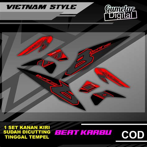 Jual Stripping Simpel Honda Beat Karbu Vietnam Keren Sudah Di