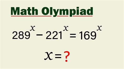 Math Olympiad A Beautiful Exponential Problem Vijay Maths Youtube