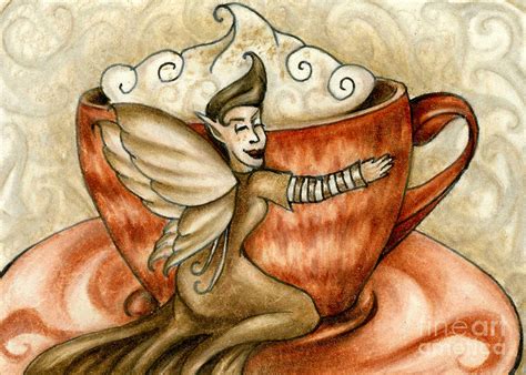 Hot Chocolate Fairy Drawing By Kristin Aquariann Fine Art America