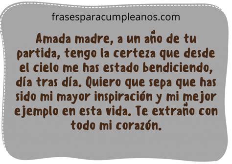 Frases Para Una Madre Fallecida En Su Aniversario Frasescumple