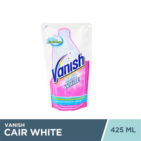 Vanish Cair White Pouch 425mL Penghilang Noda Membandel Pakaian Putih