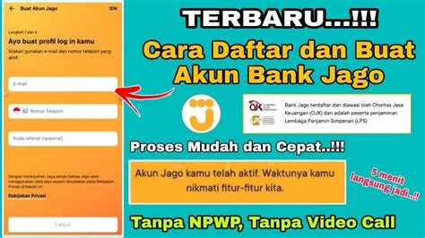 Terbaru Cara Daftar Bank Jago Tutorial Buat Akun Bank Jago