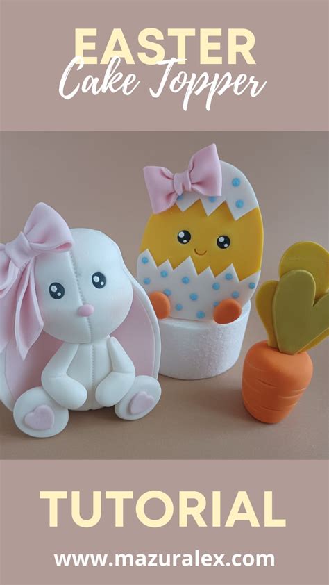 Fondant Bunny Cake Topper Tutorial With Templates