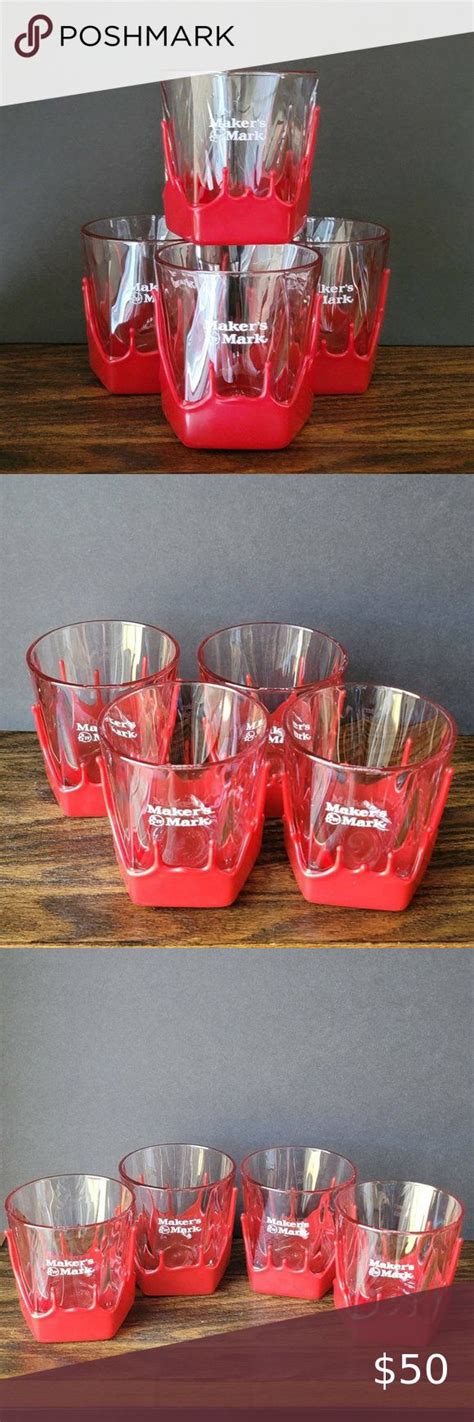 Maker S Mark Wax Dipped Whiskey Glasses Set Of 4 In 2022 Whiskey Glasses Set Makers Mark