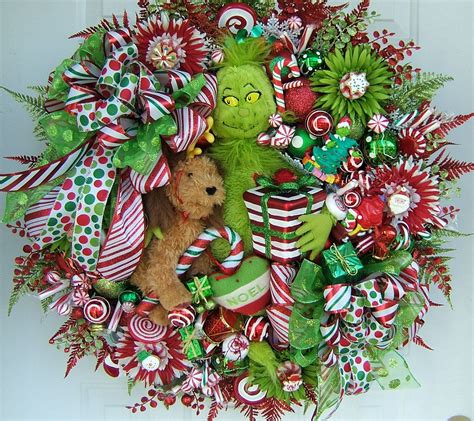 Grinch Wreath Christmas Wreath Holiday Wreath Door Wreath Etsy