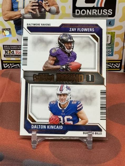 2023 PANINI CONTENDERS numéros ronds bronze 9 fleurs Zay Dalton