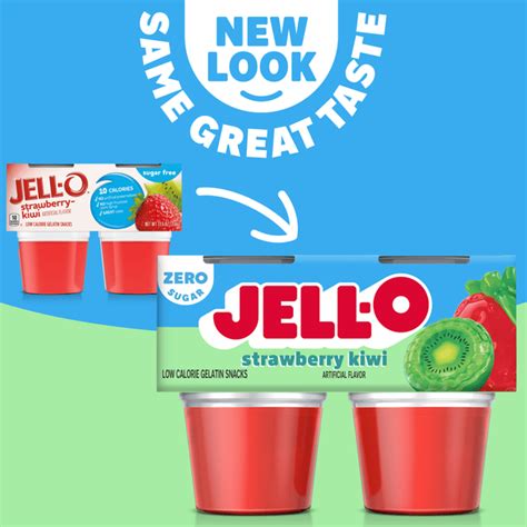 jell  sugar  strawberry kiwi  calorie gelatin snacks ct hy