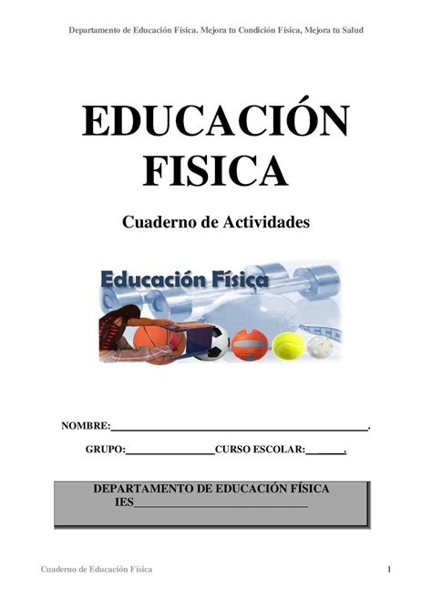 Calaméo Cuaderno de actividades de Educación Física