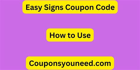 25 Off Easy Signs Coupon Code 2025 New 100 Working