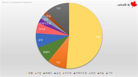 2020 글로벌 스마트워치 시장점유율 Top 8