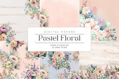 Watercolor Pastel Floral Background