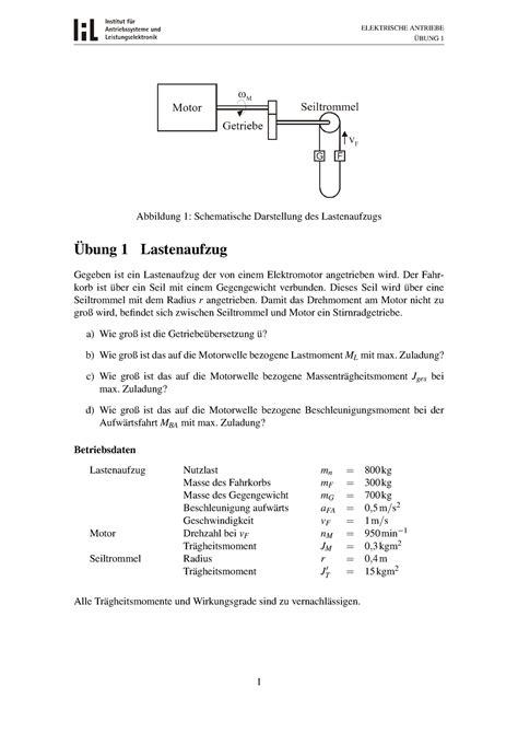 Uebungen Elektrische Antriebe Bung Abbildung Schematische