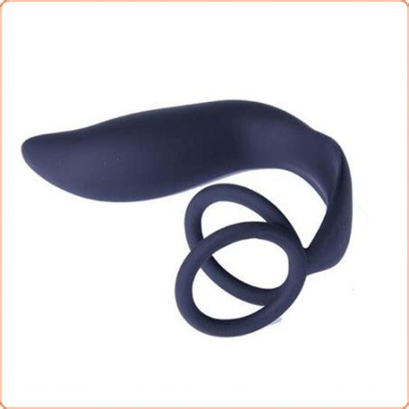 Doble Anillo para el Pene con Estimulador de Próstata Anal Plug Tapón