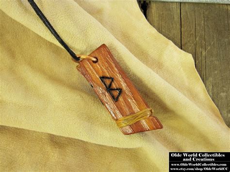 Viking Rune Necklace Joy Journey And Growth Naturalcedar Etsy