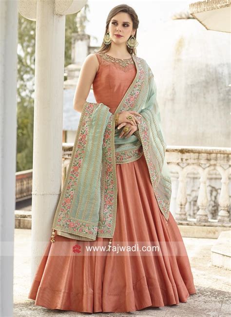 Readymade Plain Anarkali Suit With Dupatta