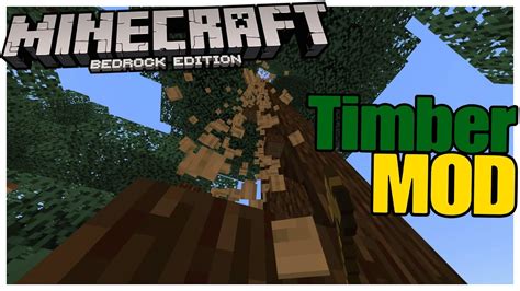 TIMBER MOD Mit Nur Einem COMMAND Minecraft Bedrock Tutorial YouTube