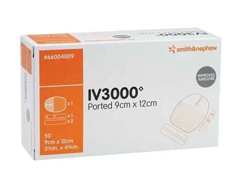 Smith And Nephew Iv3000 9cm X 12cm Ported Dressings X 50 Easymeds Pharmacy