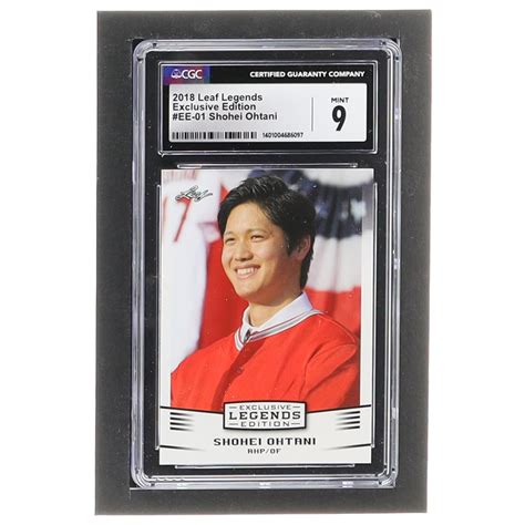 Shohei Ohtani 2018 Leaf Ohtani Legends Exclusive Edition EE01 CGC 9