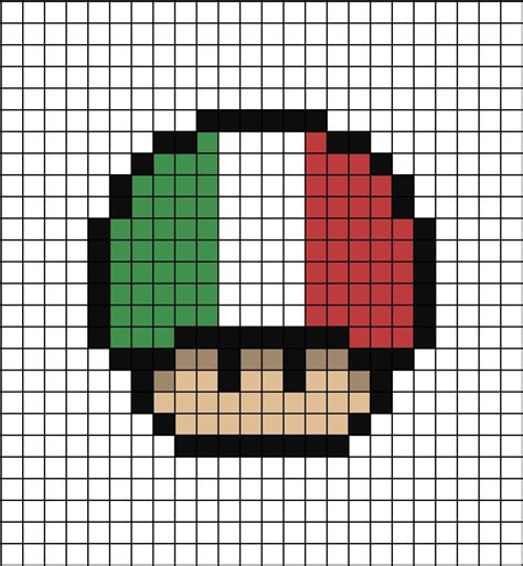 Italy Mushroom Pixel Art Lindos Dibujos F Ciles Dibujos En