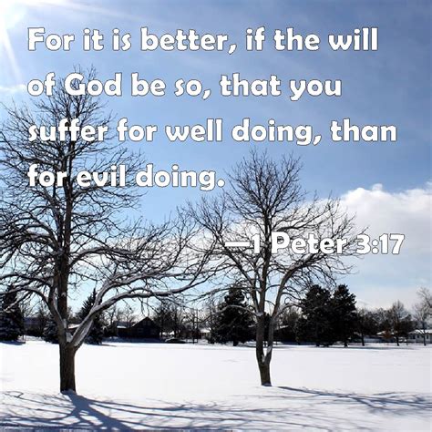 1 Peter 3 17 For It Is Better If The Will Of God Be So That You