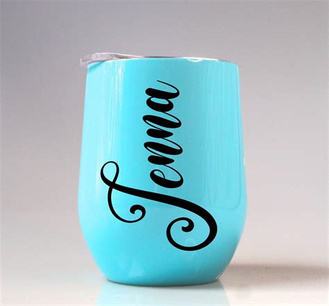 Vaso De Vino And Nombre Personalizado Vaso De Bebida De Vino Etsy