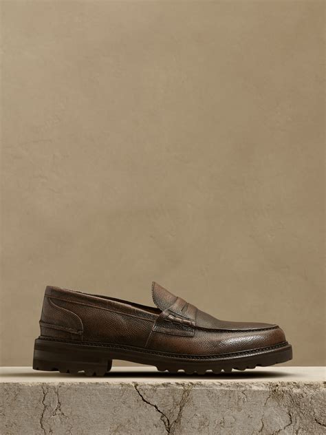 Amir Leather Lug Sole Loafer Banana Republic