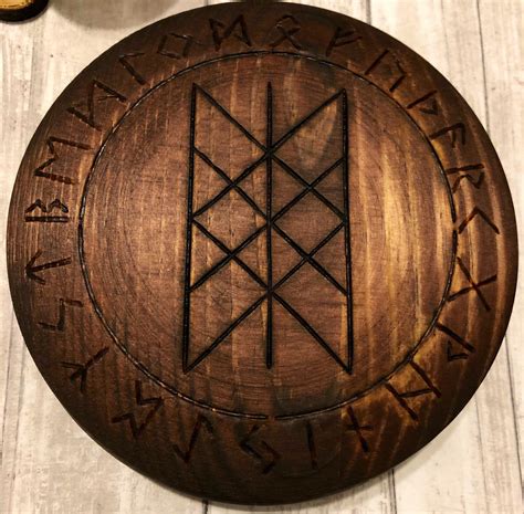 Web Of Wyrd Rune Box Red Mahogany Wood Runes Set Futhark Etsy