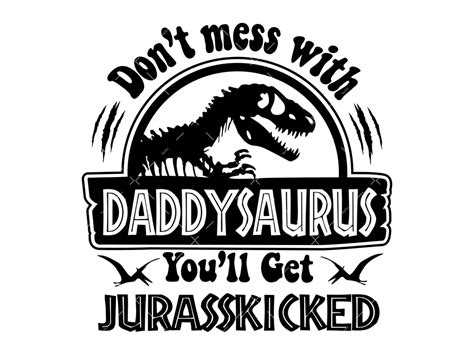 Daddysaurus Svg Png Cricut Jurasskicked Svg Design Father Svg Etsy