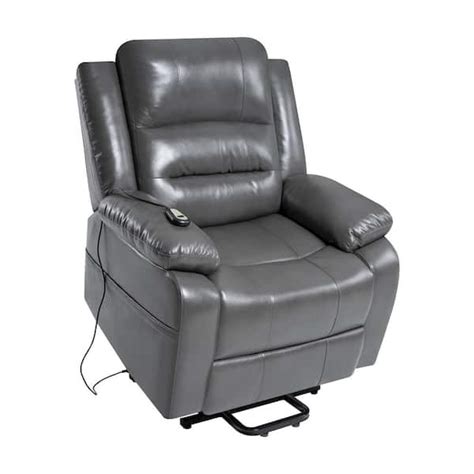 HOMESTOCK Faux Leather Power Lift Recliner Chair With Footrest