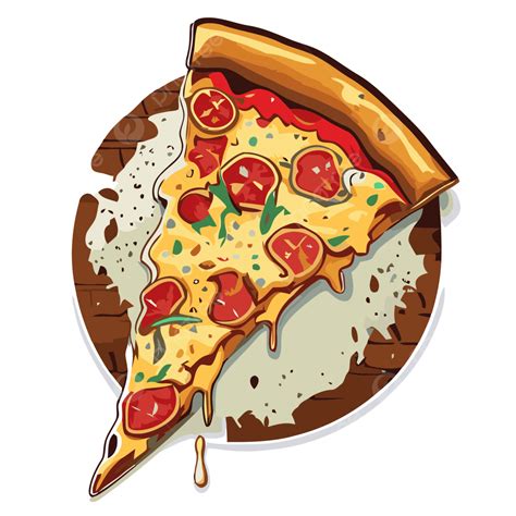 Slice Of Pizza Of Hand Drawn Vector Illustration Clipart Slice Of