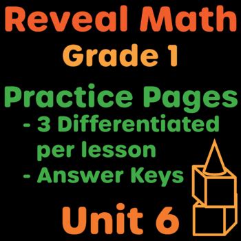 Reveal Math Grade Unit Practice Pages St Grade Resource By Miss