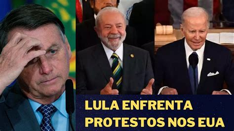 Lula Recebido Protestos Nos Eua Youtube