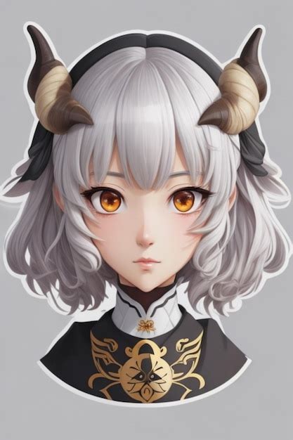 Premium Ai Image Cute Anime Girl Character With Sheep Horn