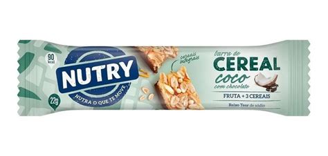 Barra Cereal Nutry Sabor Coco Chocolate 22g Barra De Cereal