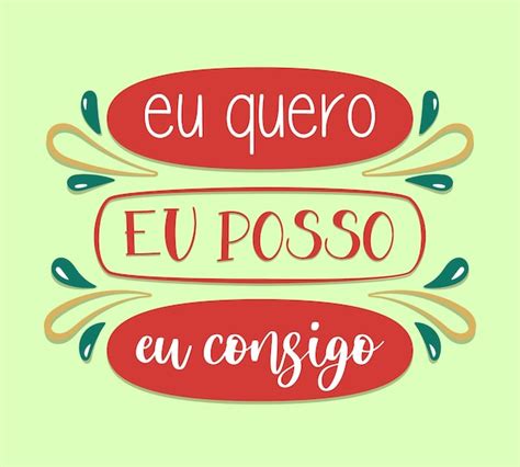 Letras motivacionais manuscritas coloridas em português brasileiro