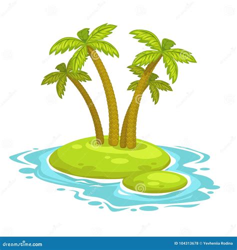 Cartoon Island Map Composition Vector Illustration Cartoondealer